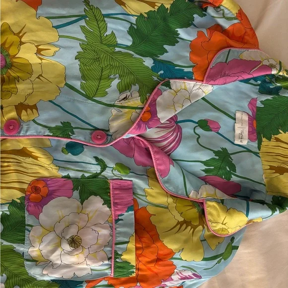 Trina Turk bed head pajamas spring garden satin collection - Picture 3 of 5